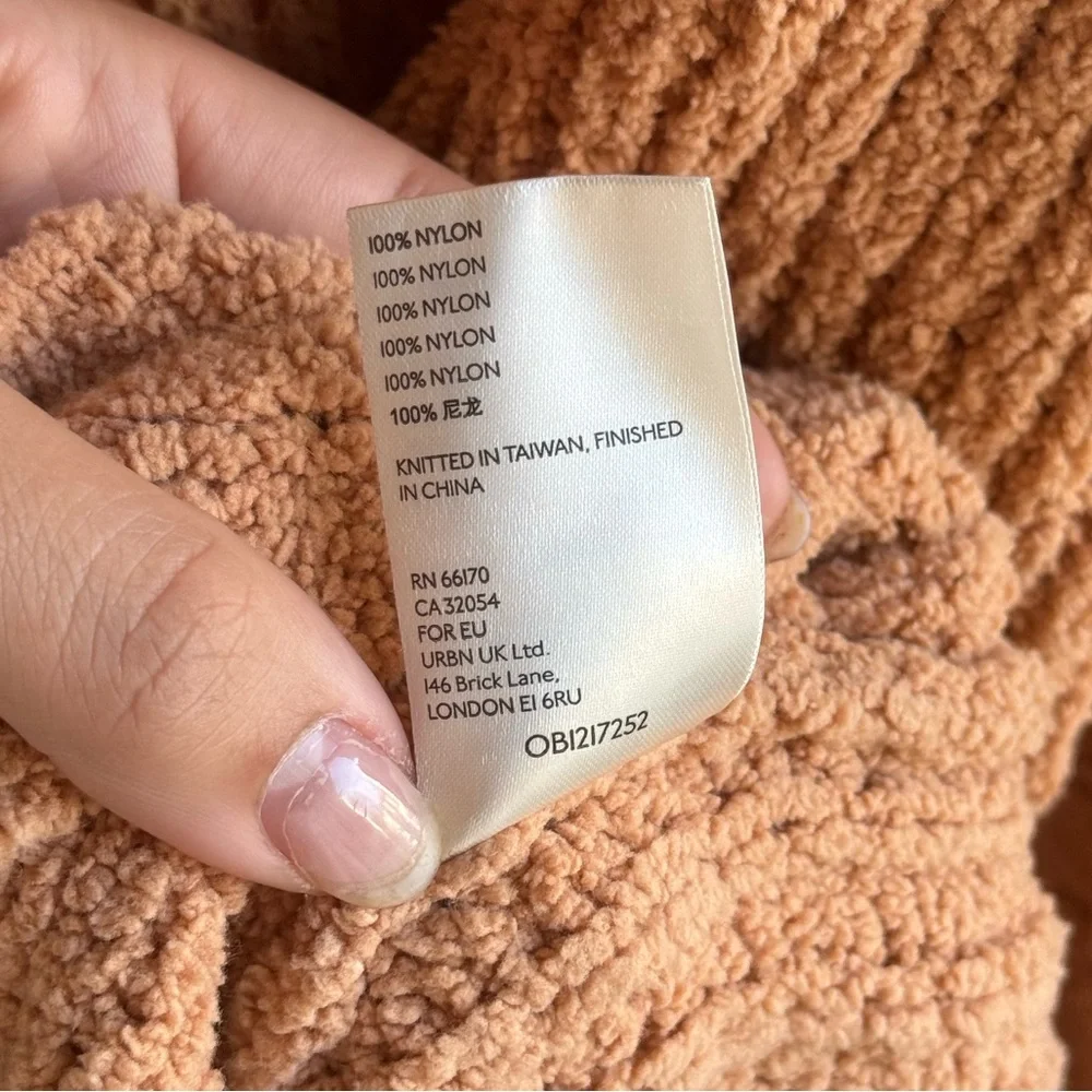 Free People Be Yours Cowl Neck Pullover Sweater in Soft Brown | Small Petite - Picture 8 of 9